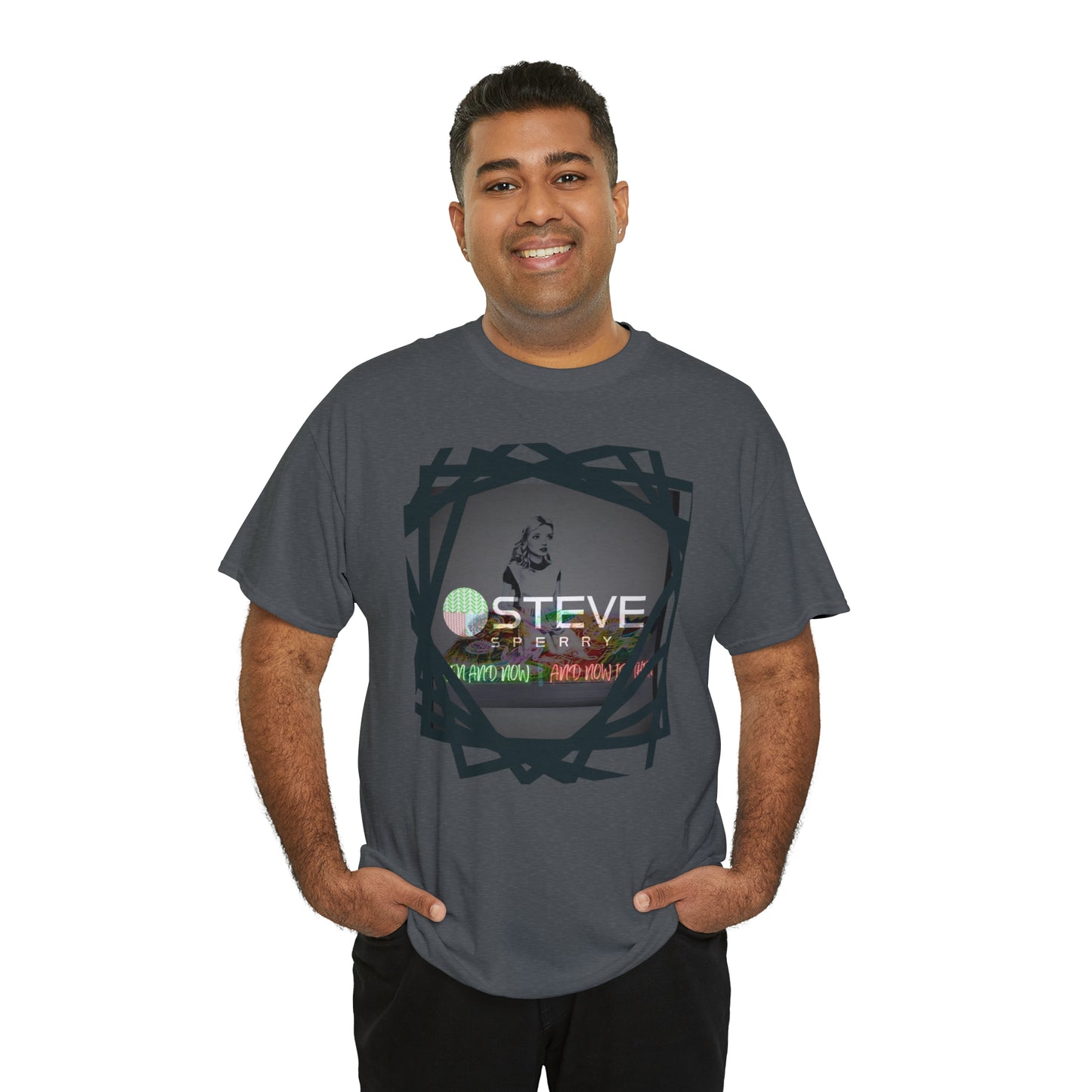LIQUID LEISURE - Steve Sperry - THEN AND NOW | AND NOW IS THEN - Unisex Heavy Cotton Tee
