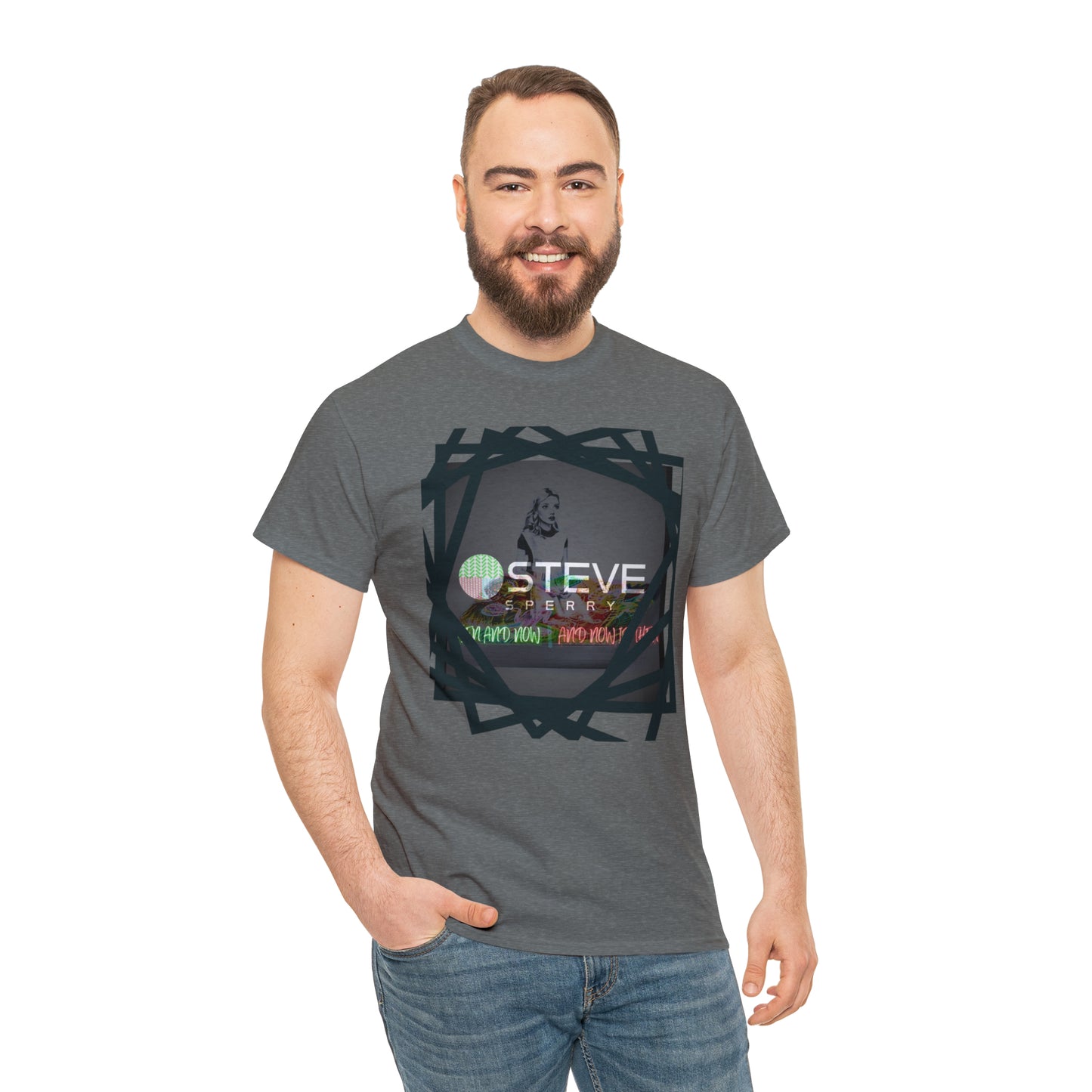 LIQUID LEISURE - Steve Sperry - THEN AND NOW | AND NOW IS THEN - Unisex Heavy Cotton Tee