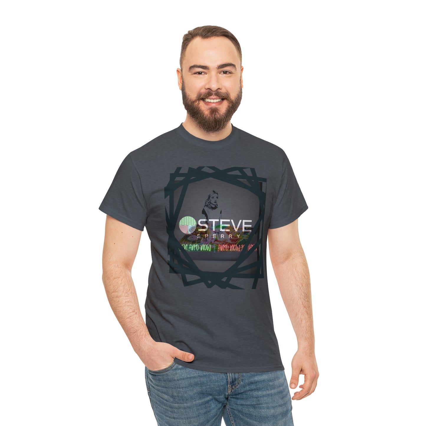 LIQUID LEISURE - Steve Sperry - THEN AND NOW | AND NOW IS THEN - Unisex Heavy Cotton Tee