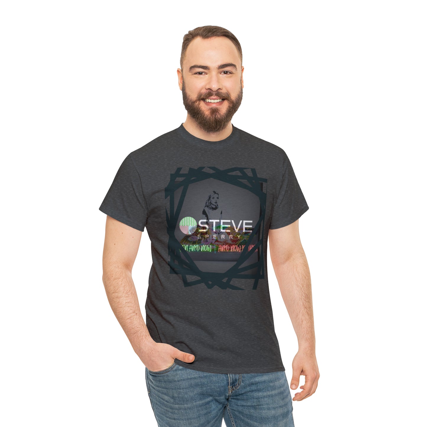 LIQUID LEISURE - Steve Sperry - THEN AND NOW | AND NOW IS THEN - Unisex Heavy Cotton Tee