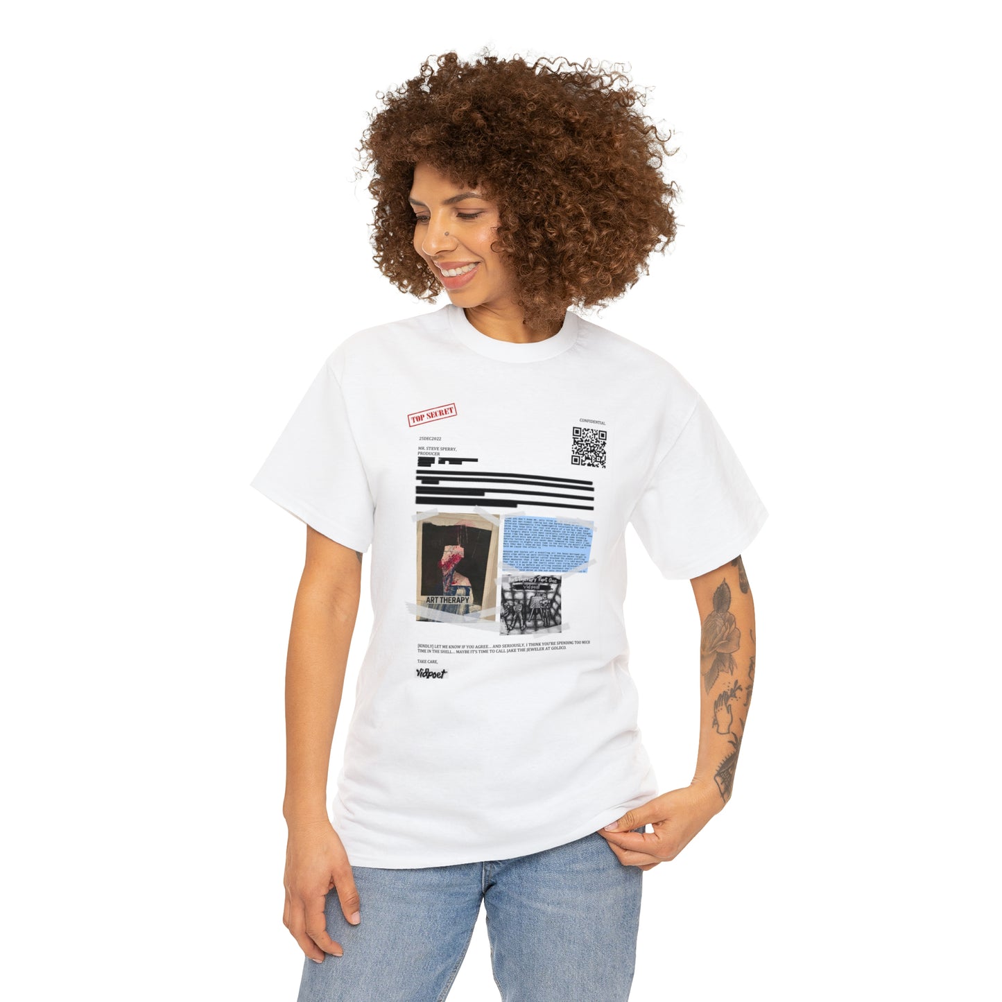 Liquid Leisure - Steve Sperry x vidpoet - The Letter - Unisex Heavy Cotton Tee