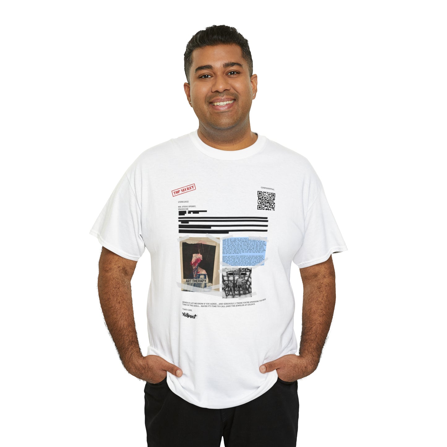 Liquid Leisure - Steve Sperry x vidpoet - The Letter - Unisex Heavy Cotton Tee