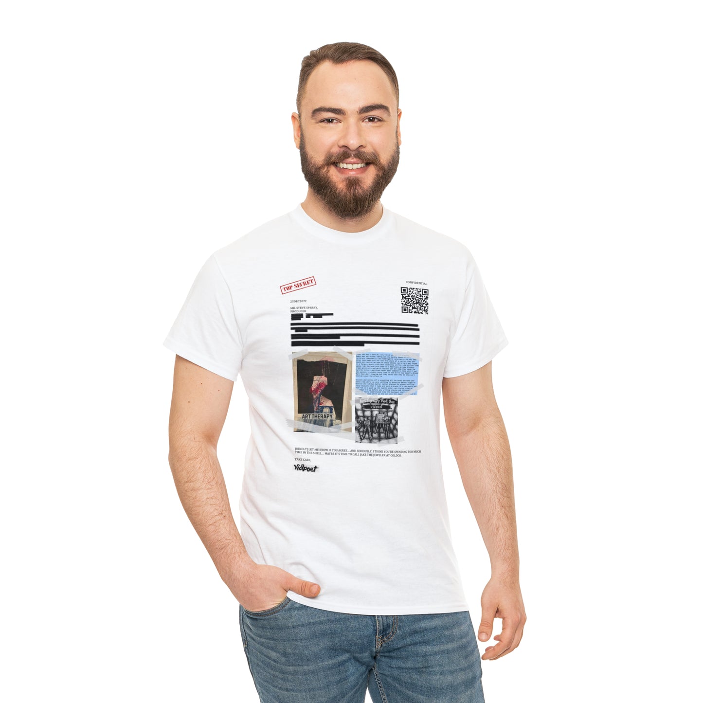 Liquid Leisure - Steve Sperry x vidpoet - The Letter - Unisex Heavy Cotton Tee