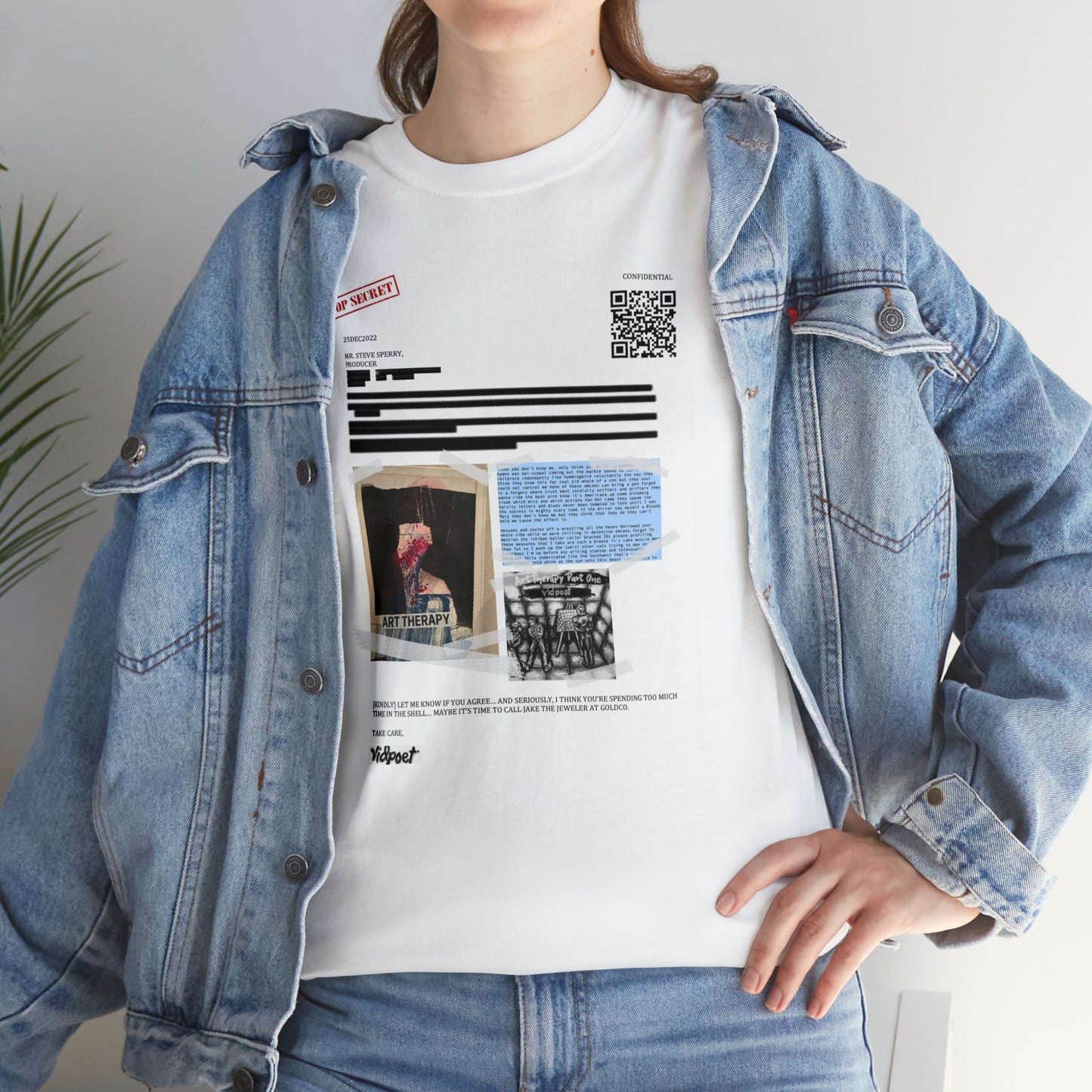 Liquid Leisure - Steve Sperry x vidpoet - The Letter - Unisex Heavy Cotton Tee