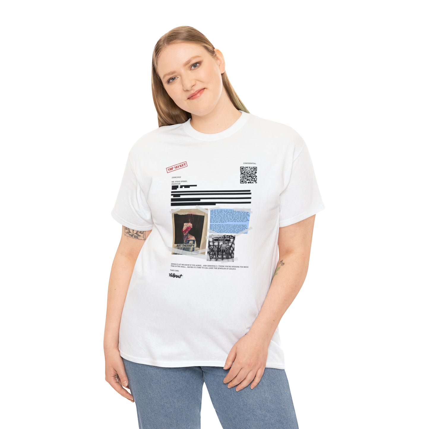 Liquid Leisure - Steve Sperry x vidpoet - The Letter - Unisex Heavy Cotton Tee