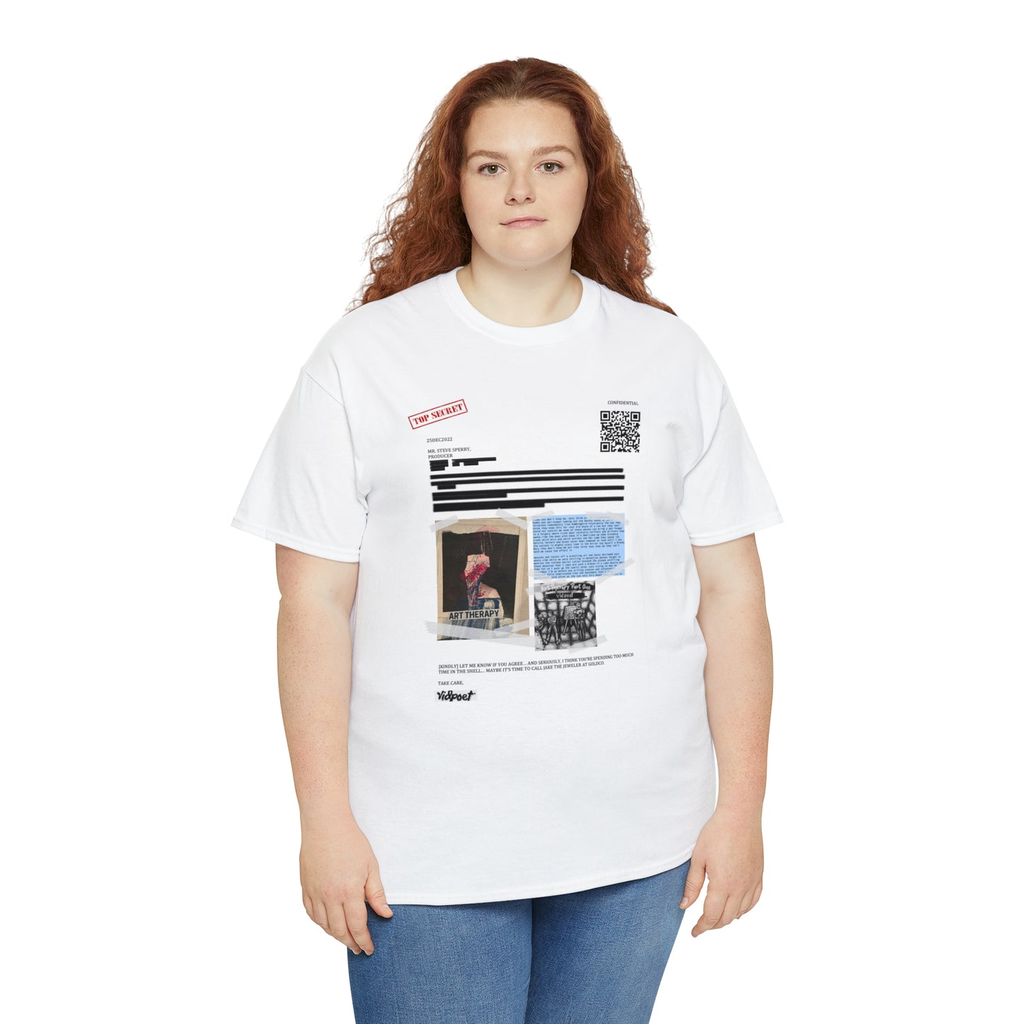 Liquid Leisure - Steve Sperry x vidpoet - The Letter - Unisex Heavy Cotton Tee